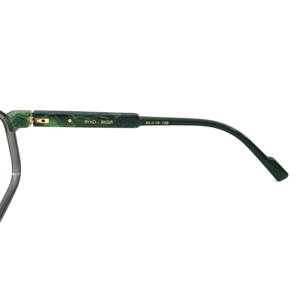 Etnia Barcelona Eyeglasses Frames SYKO BKGR Black Green Full Rim 54-16-138